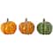 3" Orange & Green Boxed Pumpkin Décor Set